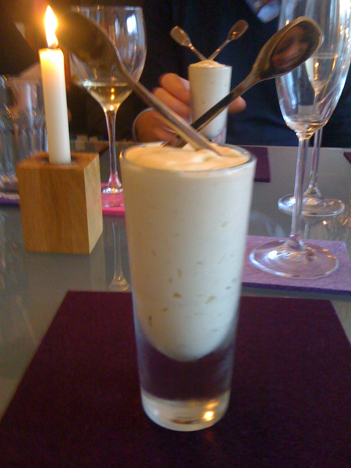 A white chocolate mousse
