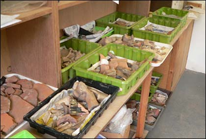 Finds from the dig at the Commandery Museum
