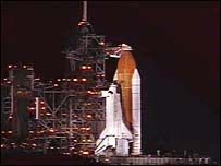 O ônibus espacial Discovery