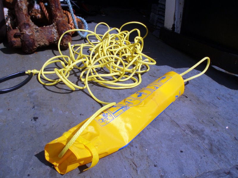 The throwline needing to be re-packed