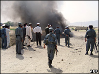 محل انفجار در قندهار