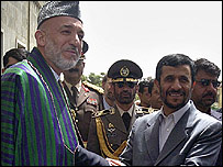 राष्ट्रपति करज़ई और राष्ट्रपति अहमदीनेजाद