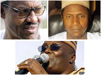 Mohammed Buhari, Umaru Musa Yar'Adua, and Atiku Abubakar