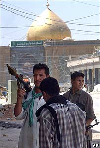 Povstalci se ukrývají v blízkosti mešity imáma Alího