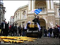 Předvolební agitace v Oděse