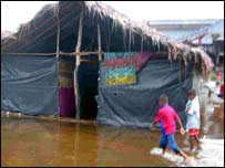 A waterlogged tsunami camp in Batticaloa