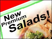 anúncio de saladas do mcdonalds