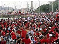 Protiamerická demonstrace na Kubě