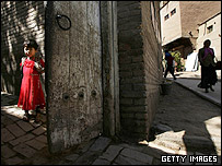 کوچه ای در شهر کاشغر چین