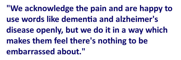 Elizabeth Bartlett talking about her support group