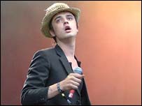 Babyshambles' Pete Doherty at Glastonbury