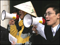 Çin'de göstericiler (arşiv)