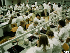 Science students in laboratory