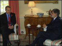 Tony Blair e Celso Amorim