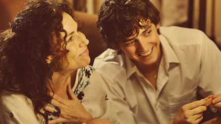 Minnie Driver (Vivienne) and Aneurin Barnard (Davey) in Hunky Dory. Photo: Warren Orchard