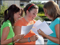 中学生看会考成绩