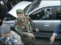 اتومبيل پی ير جميل پس از تيراندازی