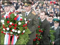 Pietní akt u Braniborské brány v Berlíně