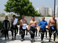 Executivos a caminho do mergulho