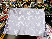 Çin'de bir tekstil sektörü çalışanı