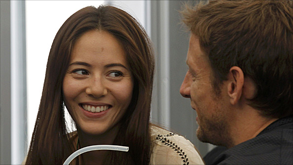 Jessica Michibata and Jenson Button