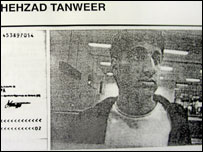 Şehzad Tanvir'in fotoğrafı ülkeye girişte çekildi