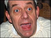 Actor Chris Cade as the Earl of Newcastle