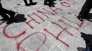 菲律賓抗議中國標語