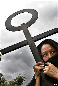 Manifestante em Manágua