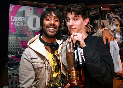 Backstage at the NME Awards