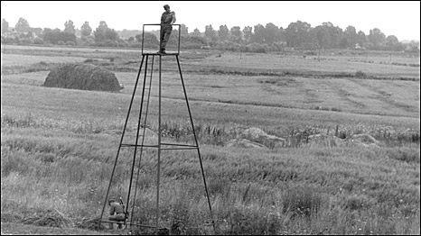 A watchtower on the Austrian Hungarian border