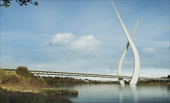 Planned bridge over the Wear