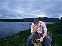 Lola Laburnum looking for inspiration on the shores of Ullswater.