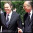Hai ông Chirac và Blair có quan điểm rất khác nhau về chính trị toàn cầu