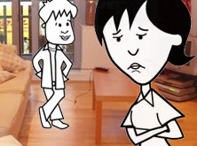 Tim and Helen in the kitchen