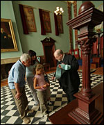 Masonic hall and guide. Copyright Beamish Museum