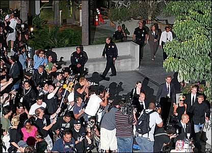 David and Victoria Beckham arrive at LA airport