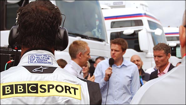 Ted Kravitz looks on as we chat to Martin Whitmarsh