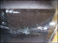Vandalised window