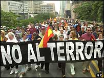 passeata contra o terrorismo em Madri