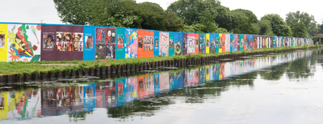 Olympic hoardings, Hackney Wick
