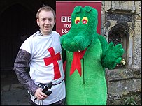 Tom as George, plus dragon