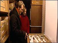Storage area with David Whiteley and Curator