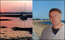 Greg Caygill with Exmouth seafront behind 