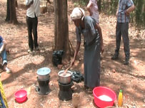Tanzanian lady doing some cooking