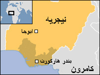 موقعيت ابوجا و بندر هارکورت در نقشه نيجريه