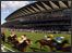 Racing at Royal Ascot in front of the Grandstand