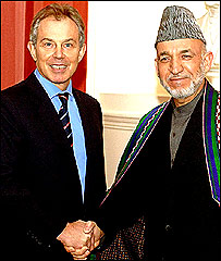 حامد کرزی و تونی بلر