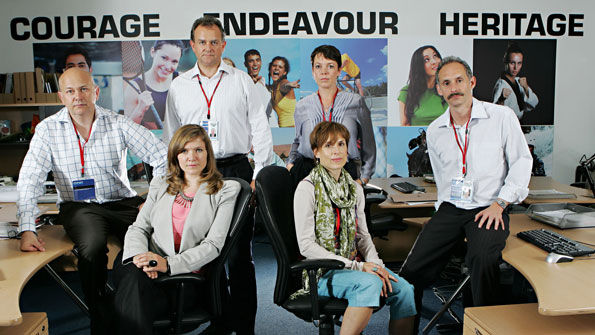 Cast of BBC comedy Twenty Twelve