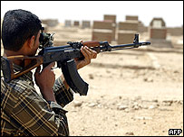 Militante iraquiano em Najaf